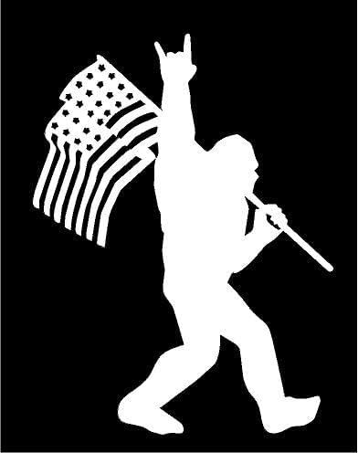 Csak A Móka kedvéért 5.5 x 4 Jeti Zászló Rock Az Amerika egyesült államok Jeti Vinil Meghalni Vágott Matrica