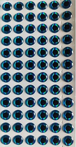 YETYE 4mm 5mm 6mm 7mm 8mm 9mm Zafír Kék 3D Puha Holografikus Fekete Pupilla Csalit Szeme Crankbait Kézműves