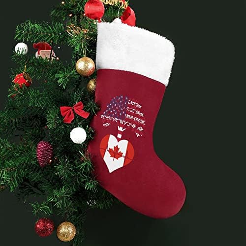 Kanada MINKET Root Szívverés Karácsonyi Zokni Harisnya, karácsonyfa Díszek, Mikulás Lógó Díszek Kandalló