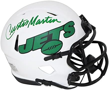 Curtis Martin Dedikált/Aláírt New York Jets Hold Mini Sisak PSA 32451 - Dedikált NFL Mini Sisak