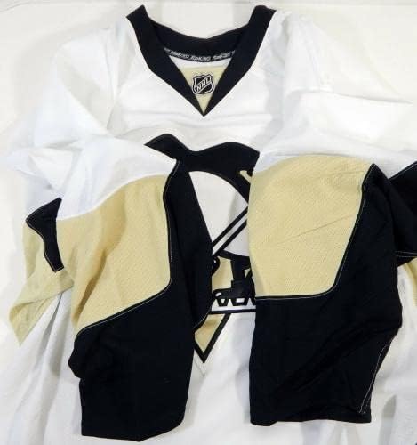 Pittsburgh Penguins Üres Játék Kiadott Fehér Jersey Reebok 58 DP12409 - Játék Használt NHL-Mezek