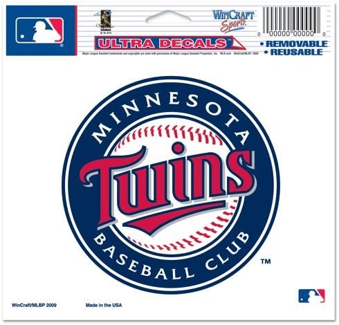 WinCraft MLB Minnesota Twins 14422010 többfunkciós Színes Matrica, 5 x 6