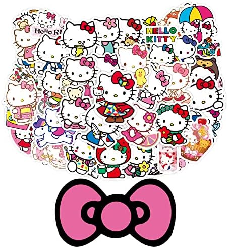 50Pcs Hello Kitty Gyerek Matricákat Pack Kitty Fehér Téma Matricák Laptop Víz Üveg Gördeszka Csomagokat