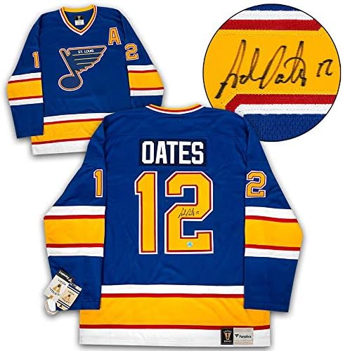 Adam Oates St Louis Blues Aláírt Retro Fanatikusok Jersey - Dedikált NHL-Mezek