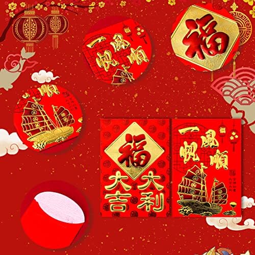 36 Kínai Vörös Borítékok, 2023 Kínai Új Év Készpénz Hong Bao üdvözlettel Szerencsés Pénzt Csomag a Tavaszi