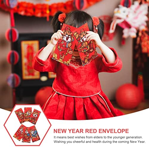 Toyvian Kínai Új Év a Vörös Borítékok Hong Bao: 2022 Év Tigris Piros Zsebében, Szerencse, Pénz Csomag