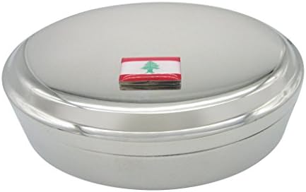 Libanon Zászló Ovális Medál Bizsu Ékszer Doboz