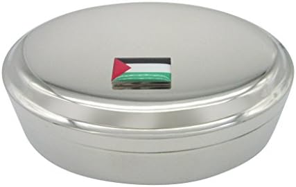 Palesztin Zászló Ovális Medál Bizsu Ékszer Doboz